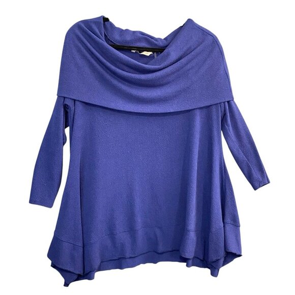 Soft Surroundings Women B’Call Tunic Size PXL Blue Long Sleeve Pullover 6-27 - Picture 1 of 9